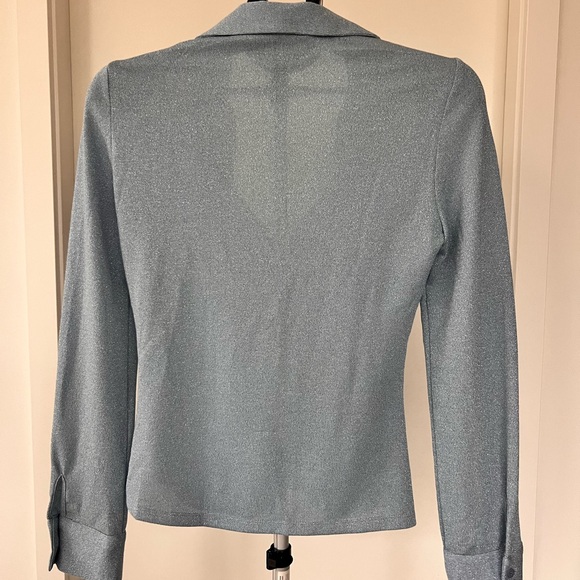 Zara Silver Ruched Blouse - Picture 3 of 4